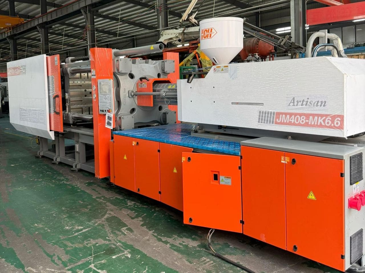 Used 408 Ton JM408‑MK6.6/A Injection Molding Machine